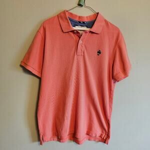 Brooks Brothers Pale Salmon Pink Golf Polo Size Large Short Sleeve Thick